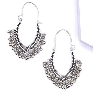 BRAND NEW BOHO Silver Beaded Drop Earrings